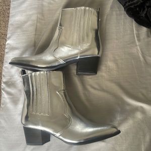 Silver Ankle boots size 8.5